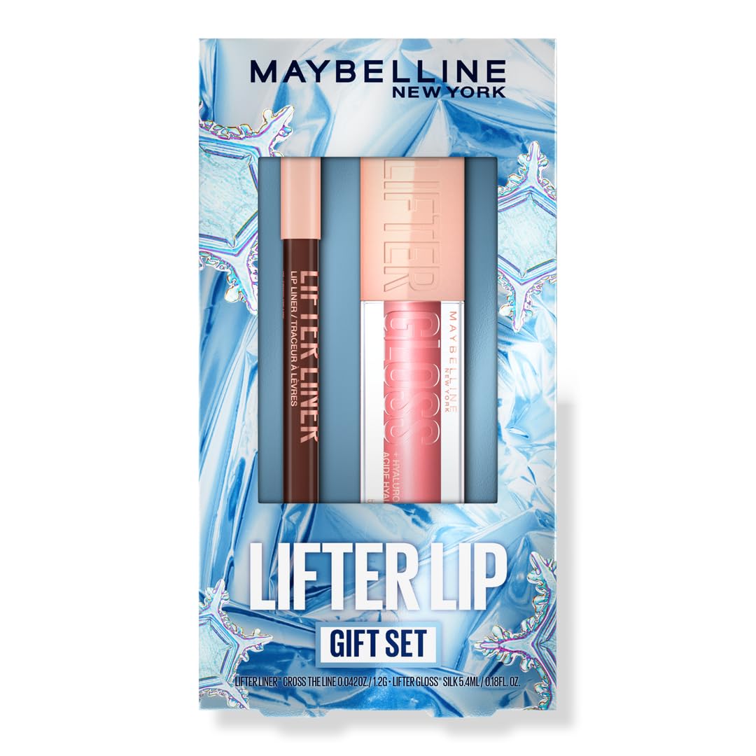 Maybelline New York Lifter Gloss and Lifter Liner Makeup Gift Set, Lip Gloss and Lip Liner (Cross The Line and Silk) - A1 Great Deals - Maybelline New York - 041554096613