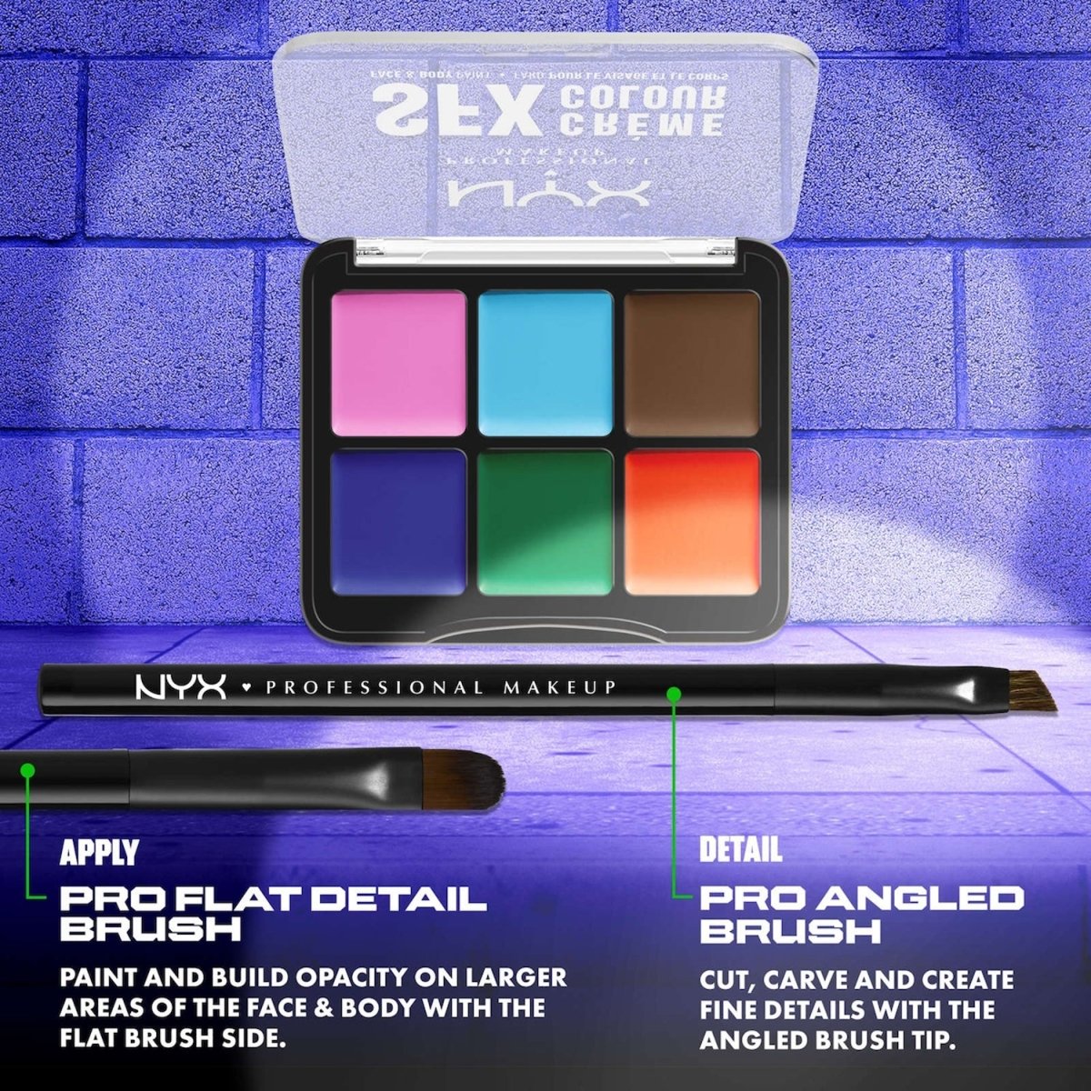 NYX Professional Makeup SFX Face & Body Paint, 02 Brights - A1 Great Deals - NYX Cosmetics - 800897262273
