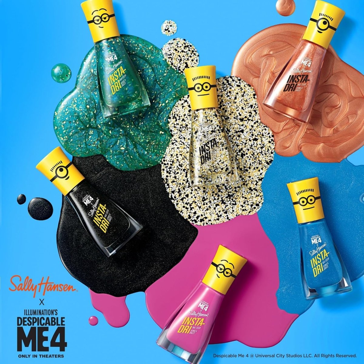 Sally Hansen Insta - Dri x Despicable Me 4 Collection Nail Polish Duo, Gogglicious & Deeply Despicable - A1 Great Deals - Sally Hansen - 3616305728784