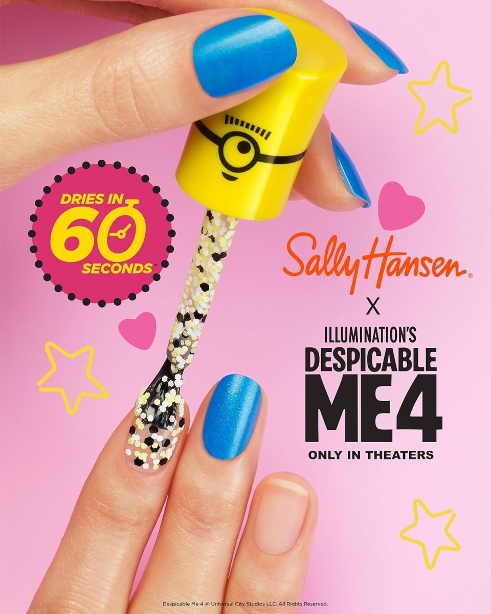 Sally Hansen Insta - Dri x Despicable Me 4 Collection Nail Polish Duo, Hella Yella & Blue All Over - A1 Great Deals - Sally Hansen - 3616305728777