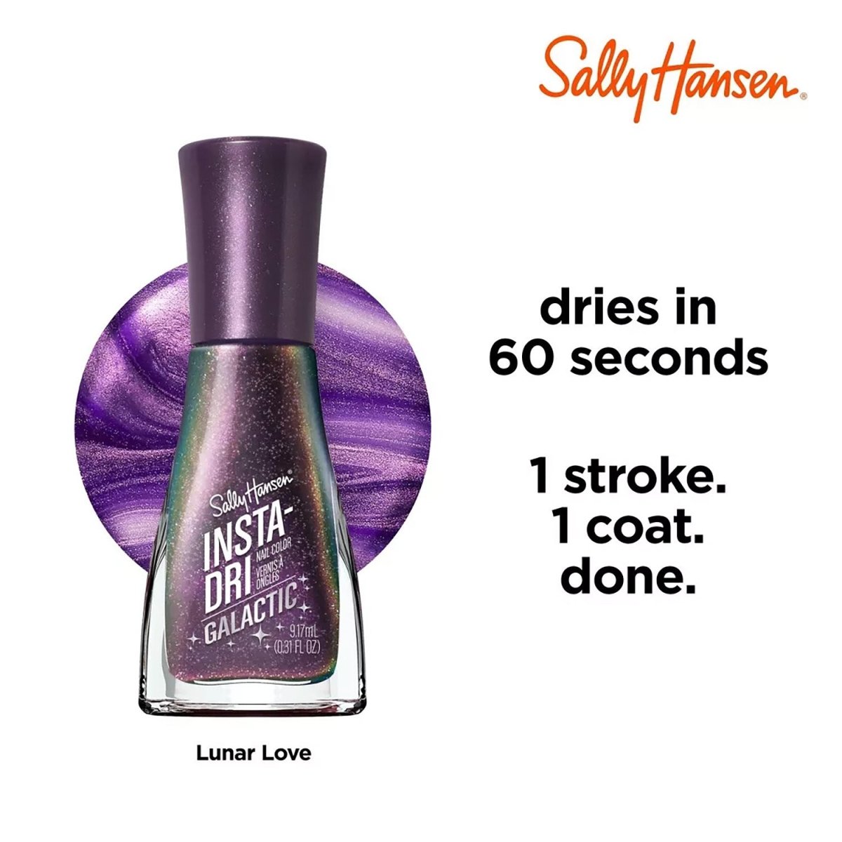 Sally Hansen Insta - Dri x Galactic Collection Nail Polish, 116 Lunar Love - A1 Great Deals - Sally Hansen - 3616305704610