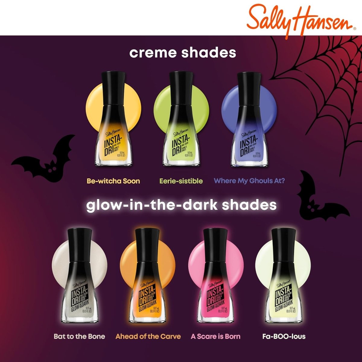Sally Hansen Insta - Dri x Halloween Collection Nail Polish, 730 Where My Ghouls At? - A1 Great Deals - Sally Hansen - 3616304545276