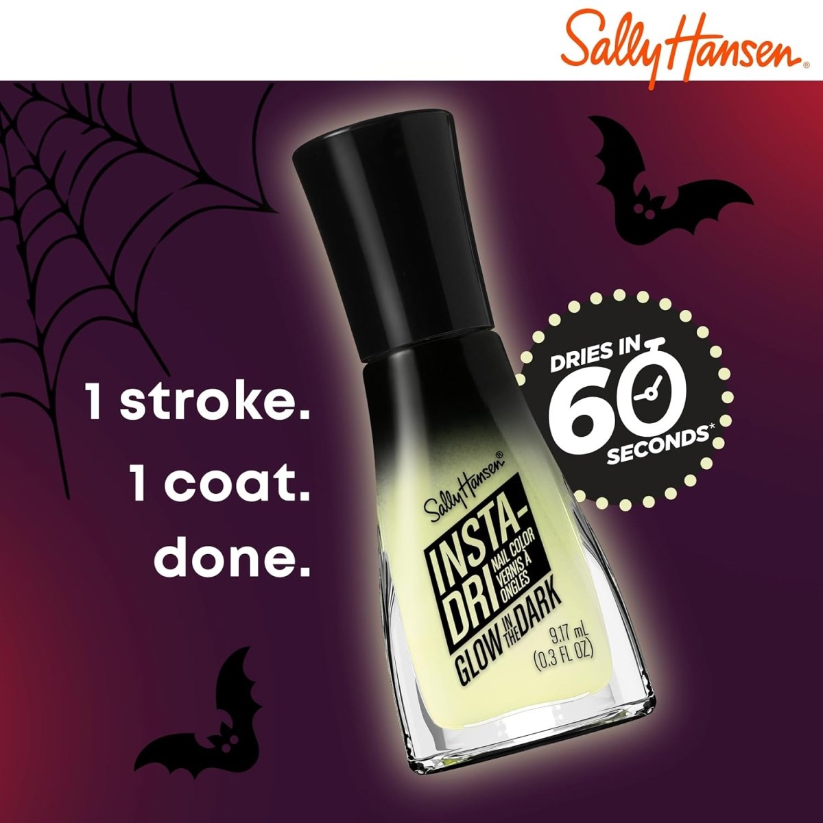 Sally Hansen Insta - Dri x Halloween Collection Nail Polish, 730 Where My Ghouls At? - A1 Great Deals - Sally Hansen - 3616304545276