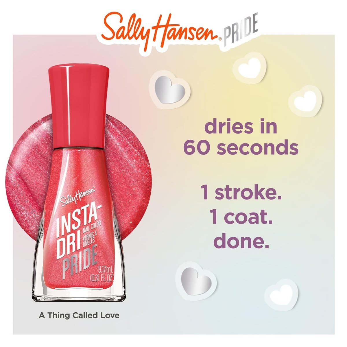 Sally Hansen Insta - Dri x PRIDE Collection Nail Polish, 758 A Thing Called Love - A1 Great Deals - Sally Hansen - 3616305212504