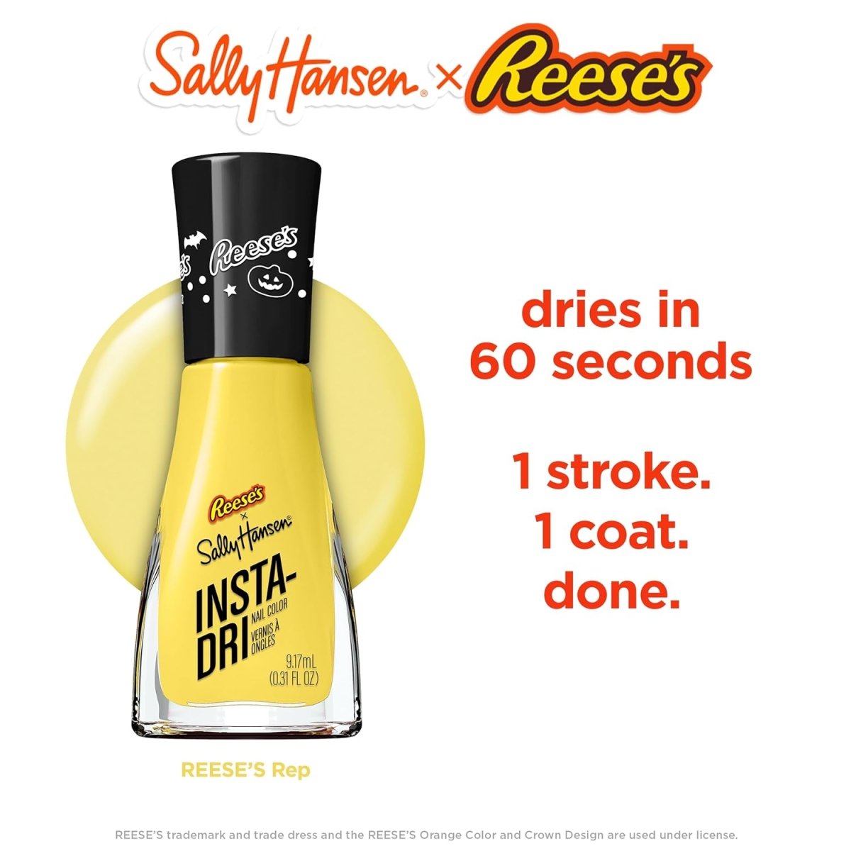 Sally Hansen Insta - Dri x Reese's Collection Nail Polish, 738 REESE'S Rep - A1 Great Deals - Sally Hansen - 3616305497130
