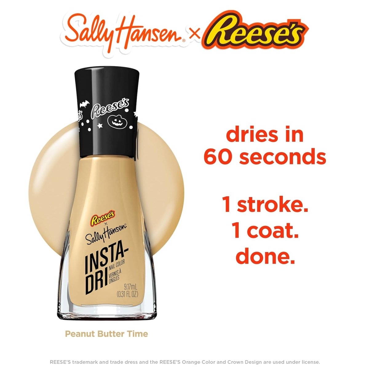 Sally Hansen Insta - Dri x Reese's Collection Nail Polish, 740 Peanut Butter Time - A1 Great Deals - Sally Hansen - 3616305497208