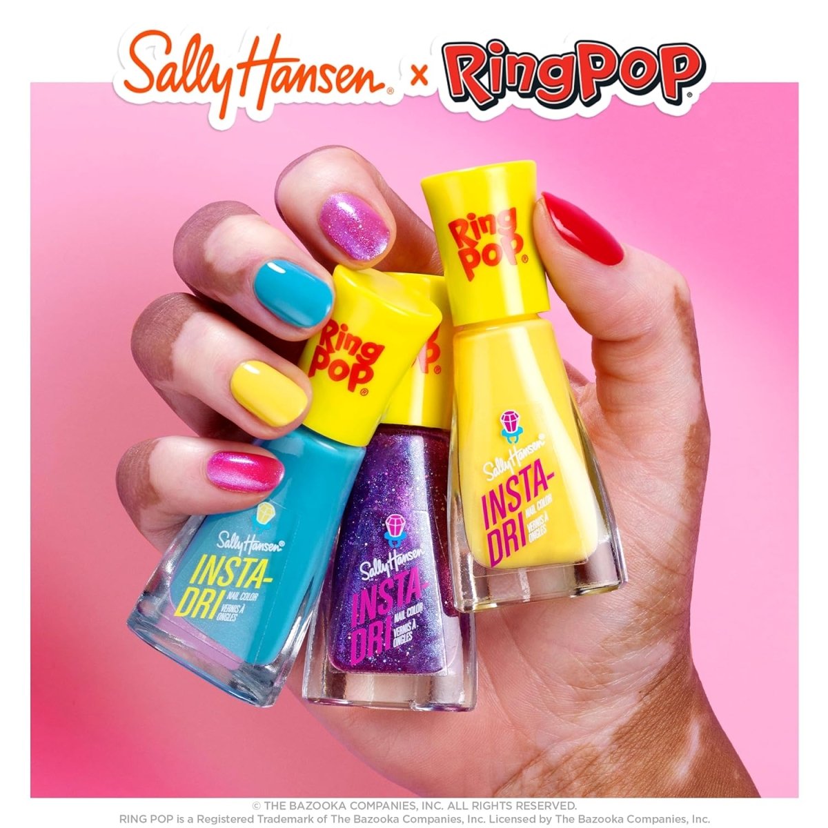 Sally Hansen Insta - Dri x Ring Pop Collection Nail Polish, 744 Strawvery Fun, 0.31 fl oz - A1 Great Deals - Sally Hansen - 3616305501875