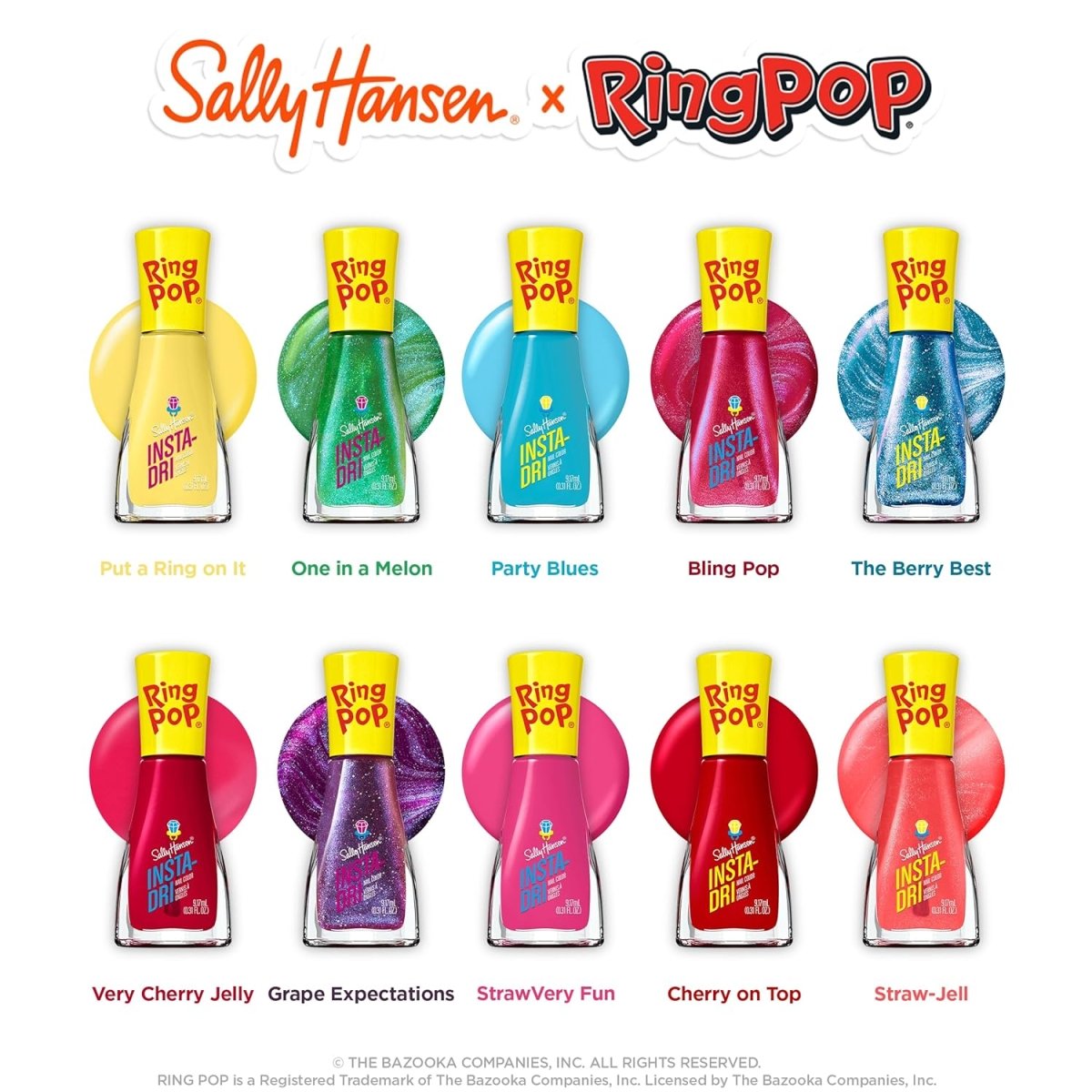 Sally Hansen Insta - Dri x Ring Pop Collection Nail Polish, 749 Party Blues, 0.31 fl oz - A1 Great Deals - Sally Hansen - 3616305501820