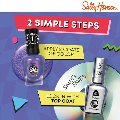 Sally Hansen Miracle Gel x Totally 90's Collection Nail Polish, 889 Nice Nice Baby, 0.50 fl oz - A1 Great Deals - Sally Hansen - 3616304545139