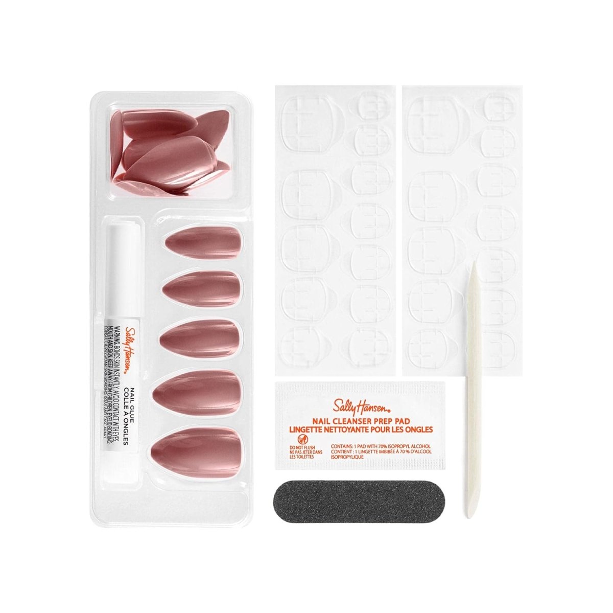 Sally Hansen Salon Effects Perfect Manicure Press on Nails Kit, AL201 Rose Shine - A1 Great Deals - Sally Hansen - 3616304012297