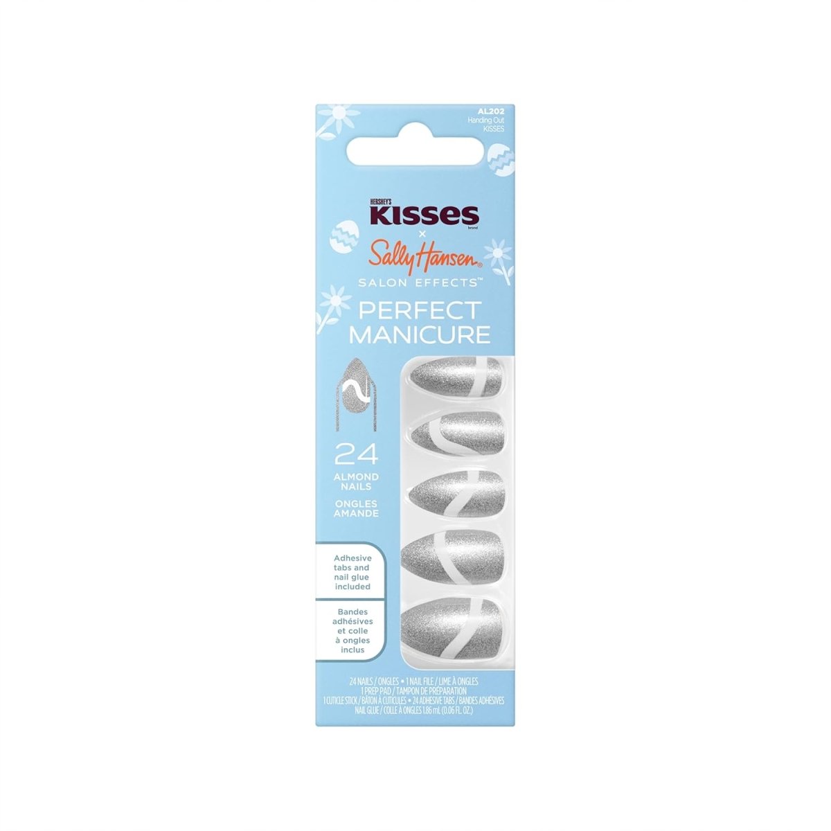Sally Hansen Salon Effects Perfect Manicure Press on Nails Kit, AL202 Handing Out Kisses - A1 Great Deals - Sally Hansen - 3616305344663