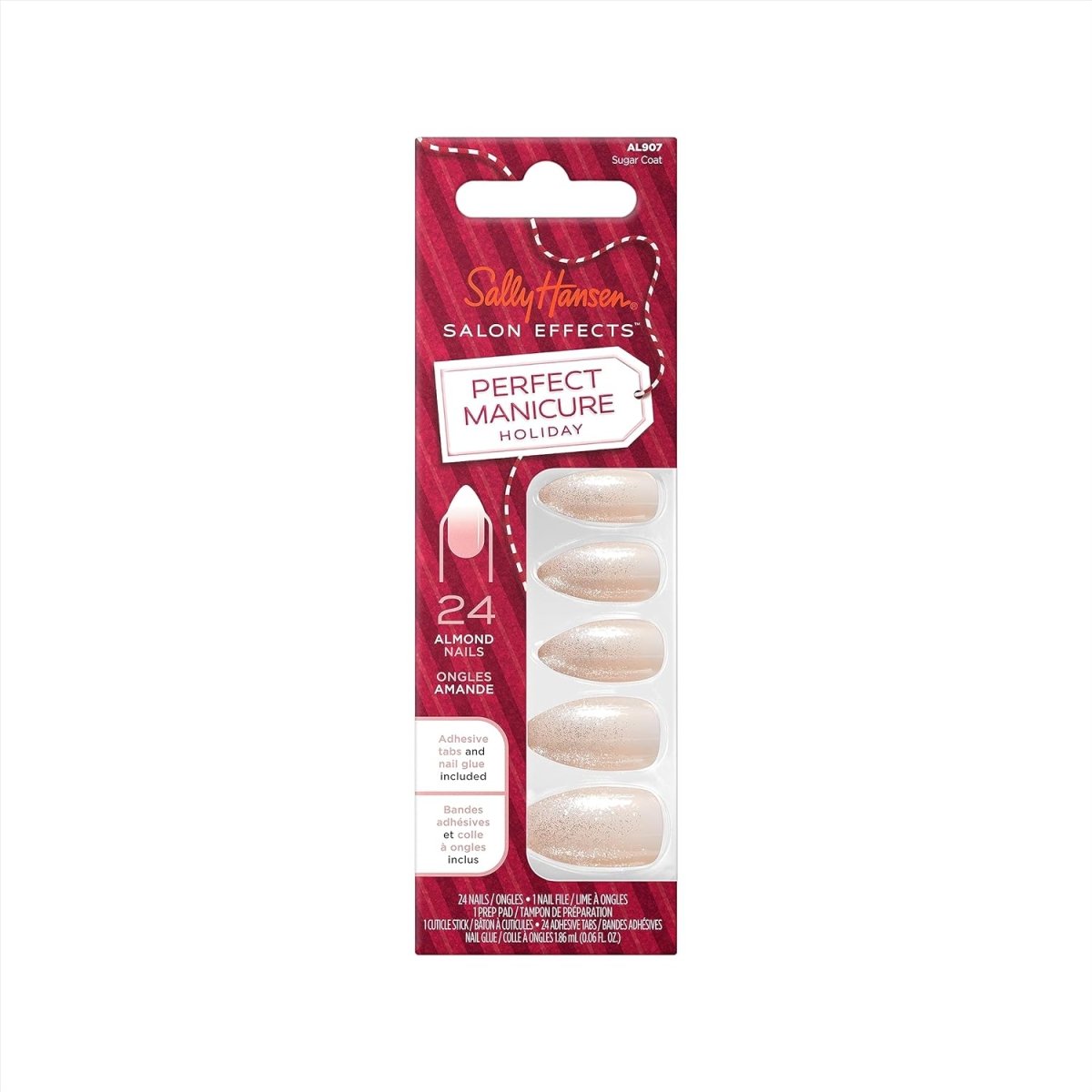 Sally Hansen Salon Effects Perfect Manicure Press on Nails Kit, AL907 Sugar Coat - A1 Great Deals - Sally Hansen - 3616304776366