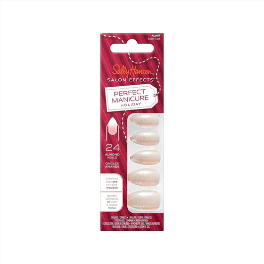 Sally Hansen Salon Effects Perfect Manicure Press on Nails Kit, AL907 Sugar Coat - A1 Great Deals - Sally Hansen - 3616304776366