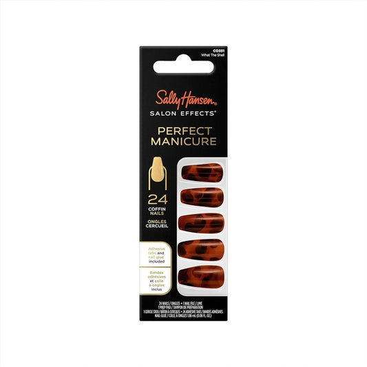Sally Hansen Salon Effects Perfect Manicure Press on Nails Kit, CO351 What The Shell - A1 Great Deals - Sally Hansen - 3616304012365