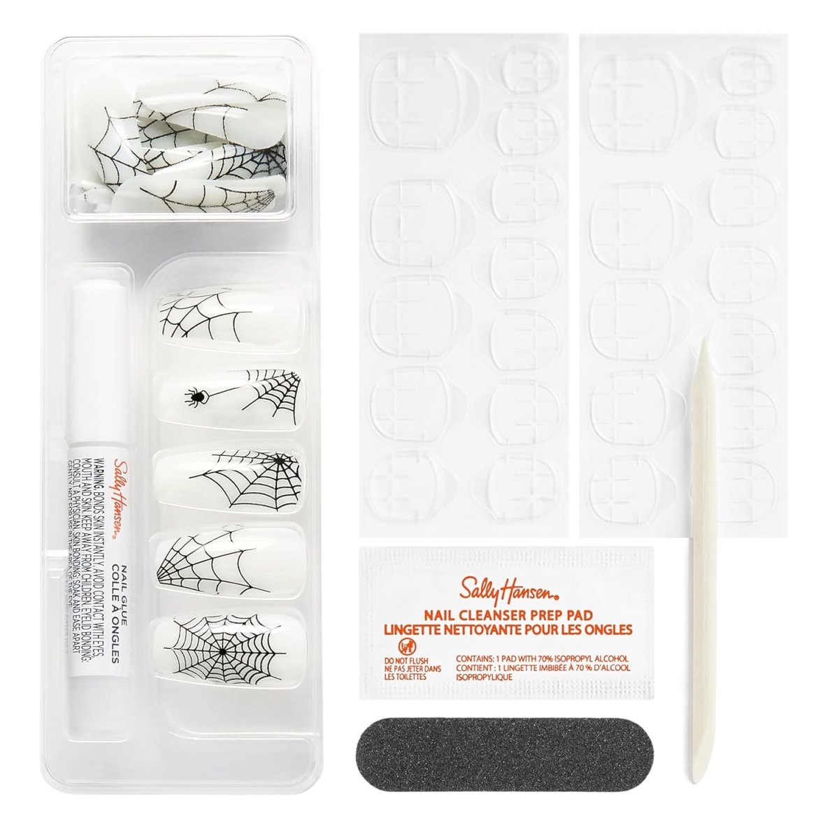 Sally Hansen Salon Effects Perfect Manicure Press on Nails Kit, CO747 Spyder - Light - A1 Great Deals - Sally Hansen - 3616305511492