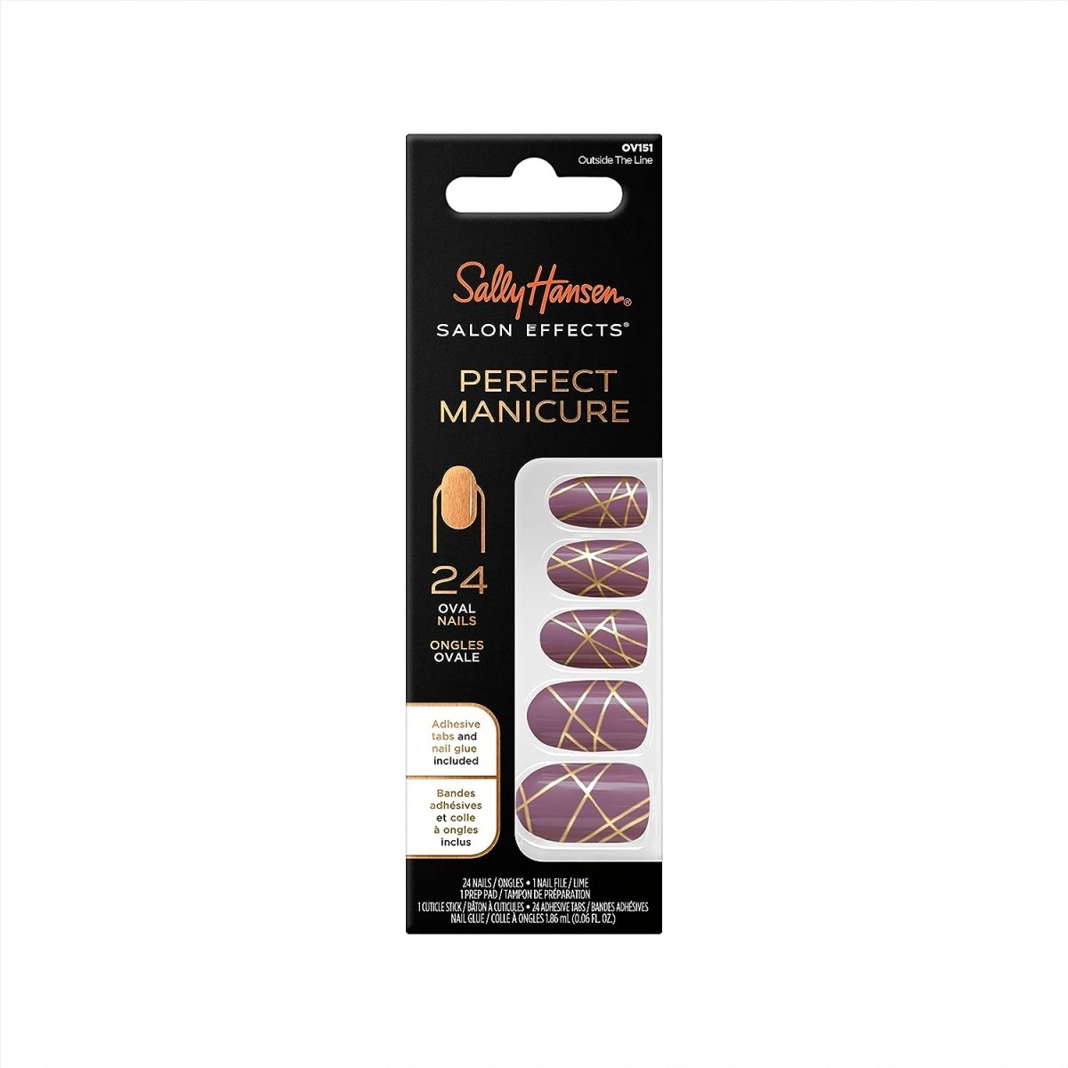 Sally Hansen Salon Effects Perfect Manicure Press on Nails Kit, OV151 Outside The Line - A1 Great Deals - Sally Hansen - 3616304012150