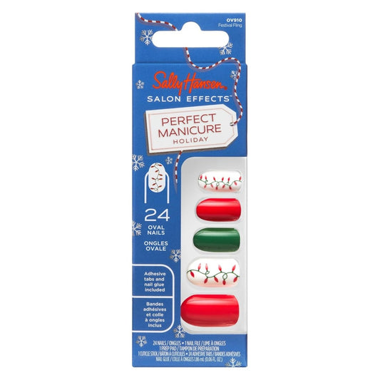 Sally Hansen Salon Effects Perfect Manicure Press on Nails Kit, OV910 Festival Fling - A1 Great Deals - Sally Hansen - 3616305512741