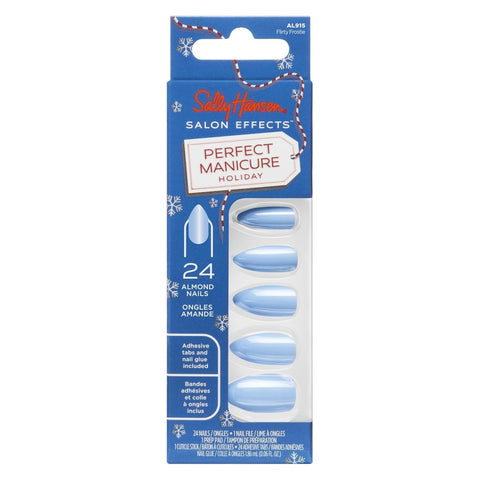 Sally Hansen Salon Effects Perfect Manicure Press on Nails Kit, OV915 Flirty Frostie - A1 Great Deals - Sally Hansen - 3616305512796