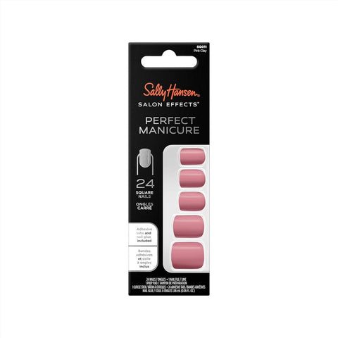 Sally Hansen Salon Effects Perfect Manicure Press on Nails Kit, SQ011 Pink Clay - A1 Great Deals - Sally Hansen - 3616304012341