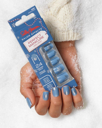 Sally Hansen Salon Effects Perfect Manicure Press on Nails Kit, SQ911 Snow - mance - A1 Great Deals - Sally Hansen - 3616305512758