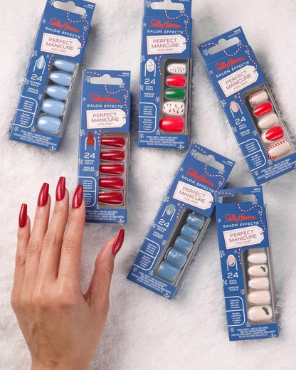 Sally Hansen Salon Effects Perfect Manicure Press on Nails Kit, SQ911 Snow - mance - A1 Great Deals - Sally Hansen - 3616305512758