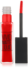 Maybelline New York Color Sensational Vivid Matte Liquid Lipstick, 35 Rebel Red