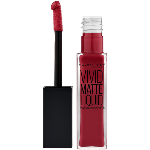 Maybelline New York Color Sensational Vivid Matte Liquid Lipstick, 36 Red Punch