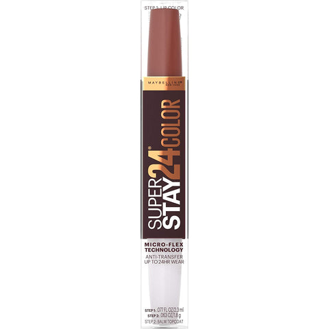 Maybelline SuperStay 24 2-Step Liquid Lipstick Makeup, Coffee Edition, 340 Mocha Moves