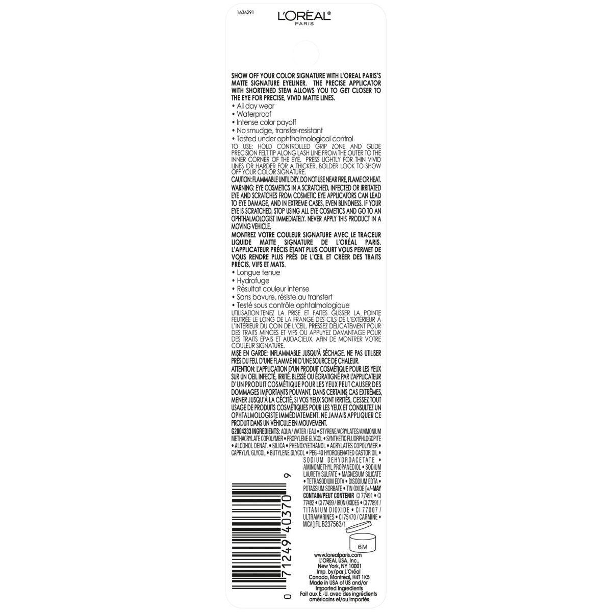 L'Oreal Matte Signature Liquid Dip Eyeliner 700 Black - A1 Great Deals - L'Oreal Paris - 071249403709