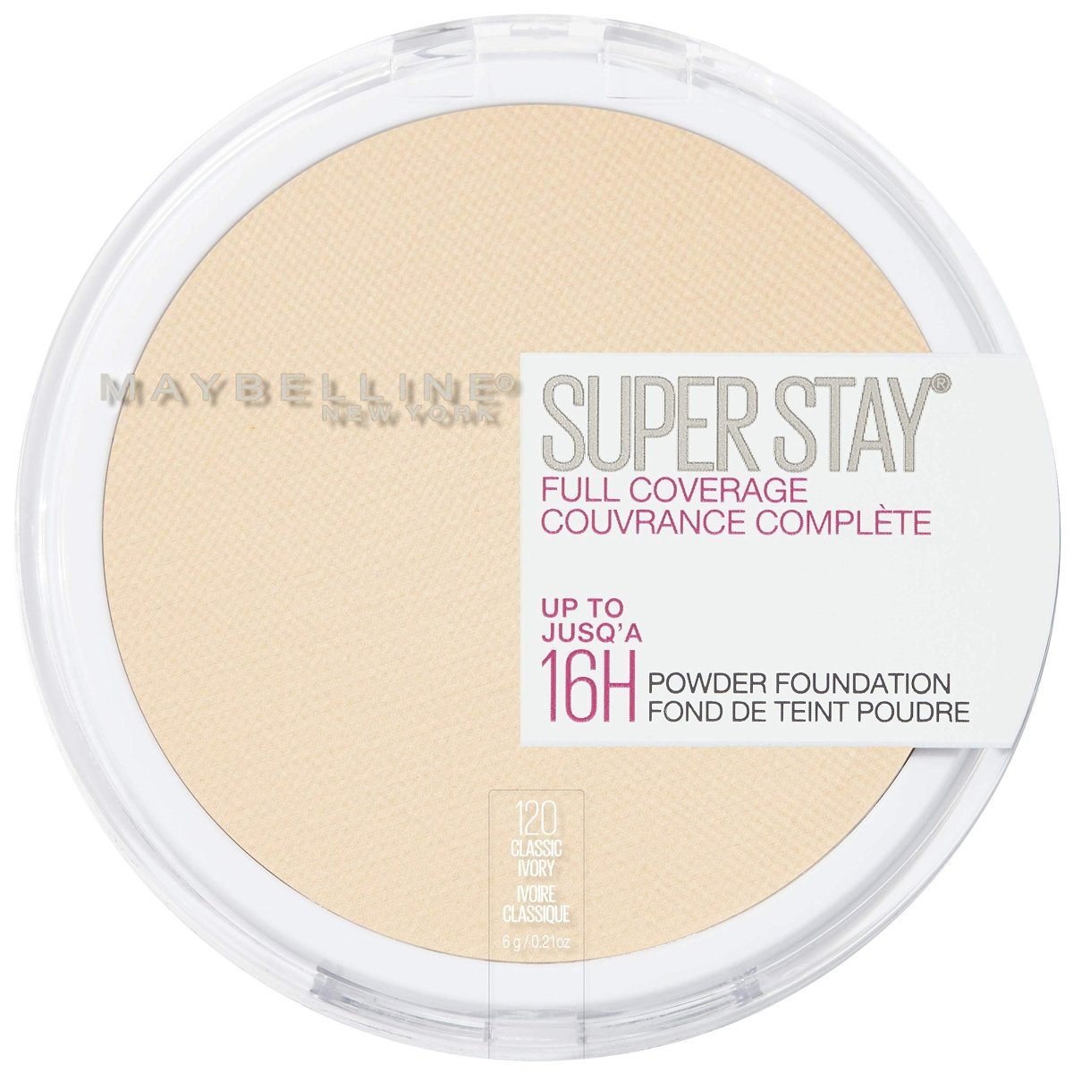 Maybelline Super Stay Full Coverage Powder Foundation Makeup,120 CLASSIC IVORY, 1 Count, 0.21 Ounce - A1 Great Deals - Maybelline New York - ‎ 041554562835
