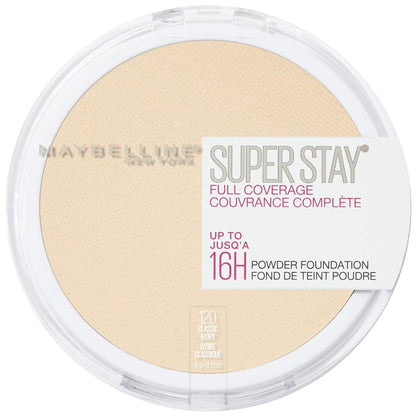 Maybelline Super Stay Full Coverage Powder Foundation Makeup,120 CLASSIC IVORY, 1 Count, 0.21 Ounce - A1 Great Deals - Maybelline New York - ‎ 041554562835