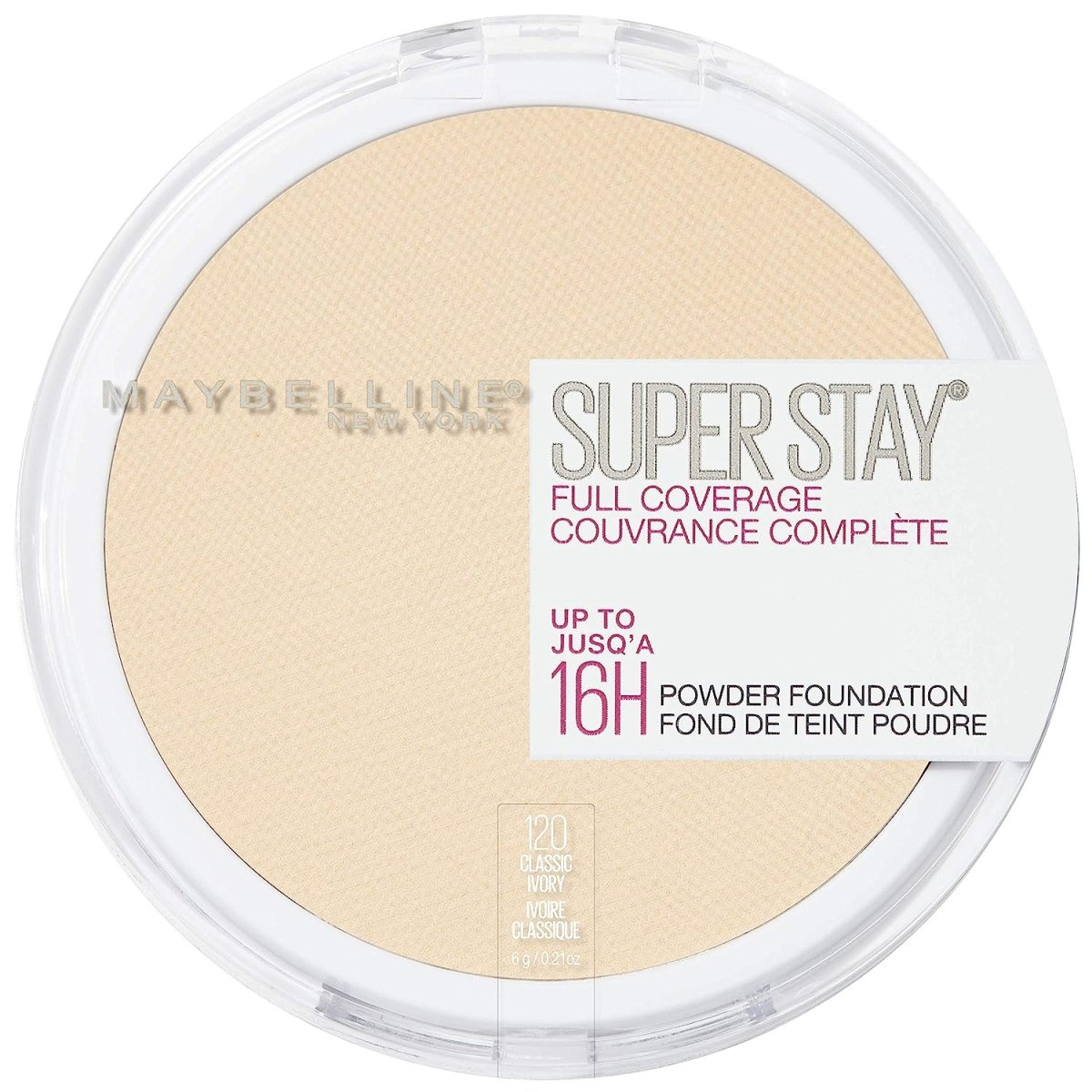 Maybelline Super Stay Full Coverage Powder Foundation Makeup,120 CLASSIC IVORY, 1 Count, 0.21 Ounce - A1 Great Deals - Maybelline New York - ‎ 041554562835