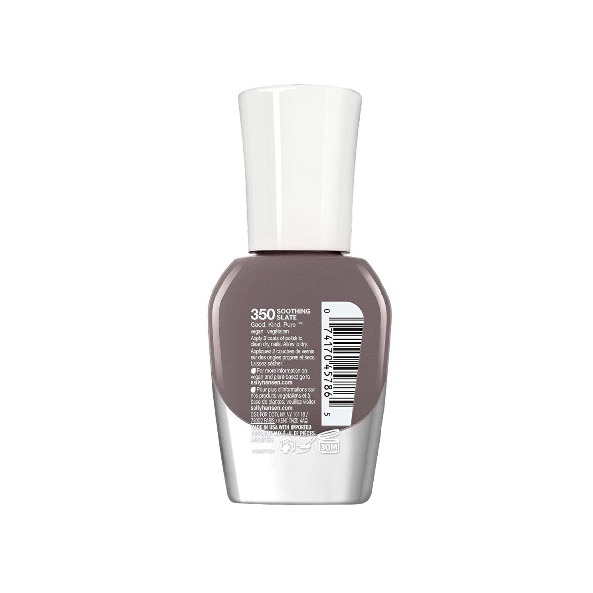 Sally Hansen Good. Kind. Pure Vegan Nail Color, 350 Soothing Slate, 0.33 fl oz - A1 Great Deals - Sally Hansen - 074170457865