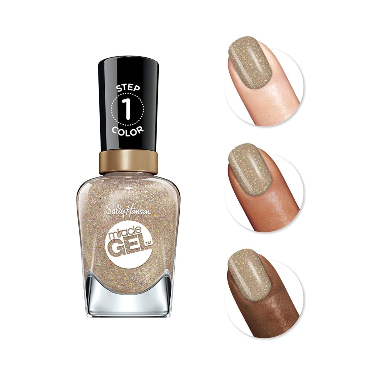 Sally Hansen Miracle Gel Nail Polish, 154 Goldie Rocks, 0.50 fl oz - A1 Great Deals - Sally Hansen - 074170462418