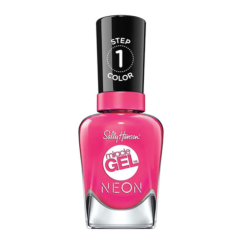 Sally Hansen Miracle Gel x Neon Collection Nail Polish, 050 Fuchsia Fever, 0.50 fl oz - A1 Great Deals - Sally Hansen - 074170461428
