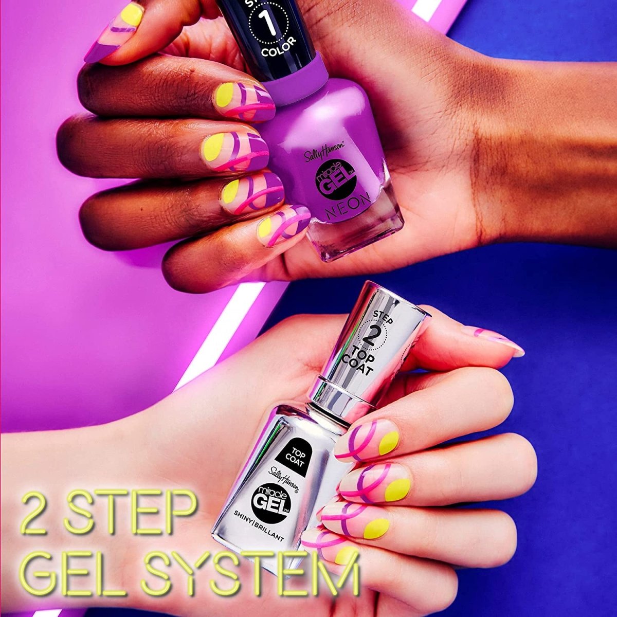 Sally Hansen Miracle Gel x Neon Collection Nail Polish, 870 Feelin' Grape, 0.50 fl oz - A1 Great Deals - Sally Hansen - 3616302484867