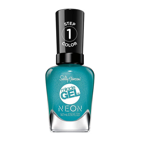Sally Hansen Miracle Gel x Neon Collection Nail Polish, 885 Sea - riously Cool, 0.50 fl oz - A1 Great Deals - Sally Hansen - 3616303915230